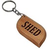 SHED Engraved Wooden Keyring Keychain Key Ring
