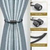 Milaloko 2 Pack Polyester Magnetic Curtain Tiebacks with Thicker Twist