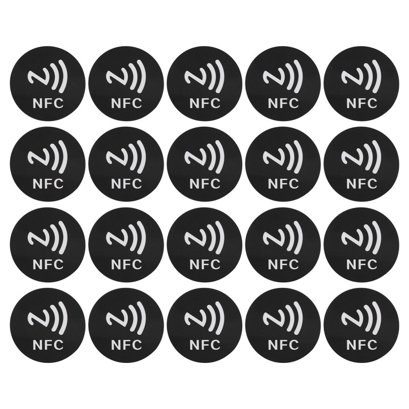 20 Pcs ID5200 NFC Stickers Adhesive Label Round 40mm Anti