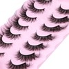 False Lashes Natural Look Fluffy Faux Mink Eyelashes Wispy Fox