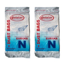 6 Envirocare Replacement Designed To Fit Eureka Mighty Mite Allergy Vacuum Style N Bags, Canister Vacuum Cleaners