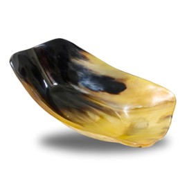 AYZCORP Handmade Vikings Horn Bowl Buffalo Horn Bowl for Salad | Horn Bowl for desk accessory Big Horn Bowl for holding keys, cuff links and coins