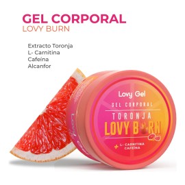 LOVY CARE Gel Corporal de Toronja Sport con L-Carnitina + Mentol + Cafeína, 250 ml, Refrescante, Reafirmante y Tonificante