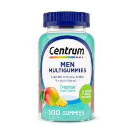 Gomitas multivitamínicas Centrum para hombre, inmunes, energéticas, 100 unidades (paquete de 1)