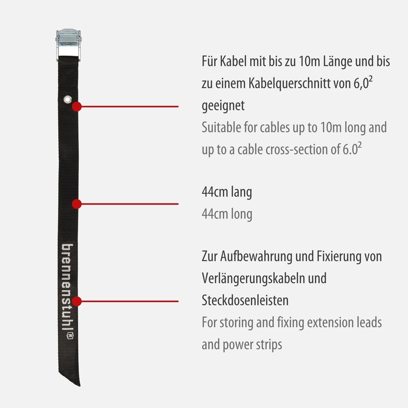 Brennenstuhl Fastening and Fixing Strap (Fastening Straps for Power Strips,