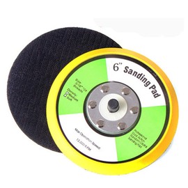 6-Inch Hook and Loop Backing Plates - DA Air Random Orbital Sander/Polisher PU Backing Pad for Sanding Finishing Polishing Buffing, 5/16”-24 Threads,1 Piece.