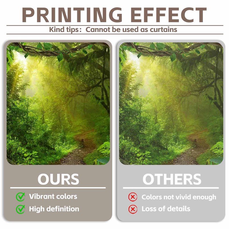 Luminora 7x5ft Fabric Rainforest Photography Backdrop Jungle Forest Tropical Nature