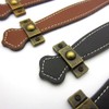 SuPVOX 2 Pcs Brown Leather Drawer Handles Vintage Suitcase Handles