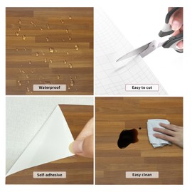 seonta Wood Contact Paper Peel and Stick Wallpaper 16"x198" Waterproof Self Adhesive Wall Paper Table Cover Wood Vinyl Wrap for Countertop Desk Table Cabinets