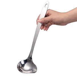 IMEEA Gravy Ladle Sauce Ladle Stainless Steel Sauce Drizzle Spoon Soup Ladle with Spout Small Ladle for Sauces, 11.6inch