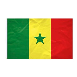 Senegal Flag – 90 x 150 cm – Reinforced Fabric – Durable Stitching – Bright Colours – Indoor Outdoor Flag – Integrated Eyelets – National Flag