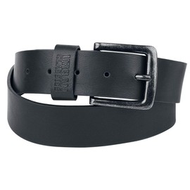 Urban Classics Unisex Leather Imitation Belt, Black (Black 7), S UK