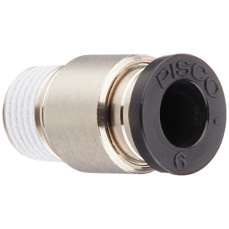Nippon Pisco POC6-01 One-Touch Fitting (Tube Fitting), Straight with Hex
