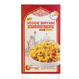 NY SPICE SHOP Mild Veggie Biryani with Basmati Rice - Pre-measured Ingredients Included - Fragrant Whole Spices - Gourmet Ready to Eat Rice Packet, No Artificial Flavors, Vegetarian Friendly
