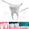 6Pcs Portable Reusable Stainless Steel Toothpicks Metal Tooth Scraper Dental