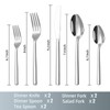 ERVILO 10-Piece Silverware Set for 2, Balanced Weight Stainless Steel