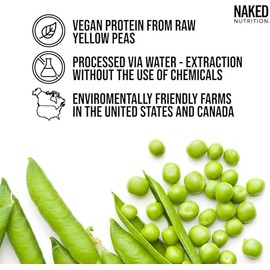 NAKED Pea - Pea Protein Isolate - Plant Based, Vegetarian & Vegan Protein. NSF Certified, Easy to Digest, Non-GMO, No Lactose, No Soy and Gluten Free 
