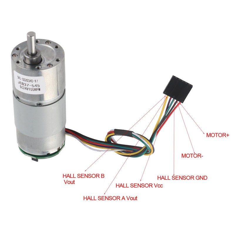 Large Torsion Gear Motor Encoder 12/24V Speed Reduction Motor for