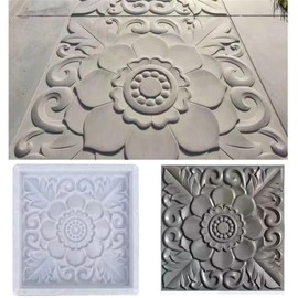 2 pcs Concrete molds for Walkways DIY Plastic Square Concrete Stamps Flagstone Casting Concrete Paver Molds Garden Paths Stone Patio Pavers for Garden (15.7 * 15.7 * 1.4 inches, C, 2)