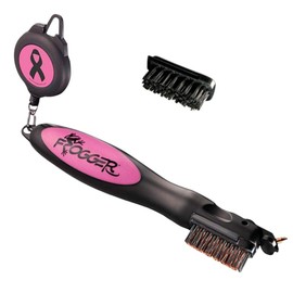 Frogger Golf BrushPro Golf Club Brush with Groove Cleaner, Pink