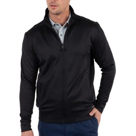 Bobby Jones Golf Apparel - Performance RTJ Interlock Full-Zip Jacket for Men (as1, alpha, x_l, regular, regular, Black)