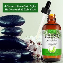 Ätherisches Rosmarinöl für die Haare, Rosmarinöl, 100% reines Bio, für Augenbrauen und Wimpern, Gesicht, Haut, stimuliert das Haarwachstum (120 ml)
