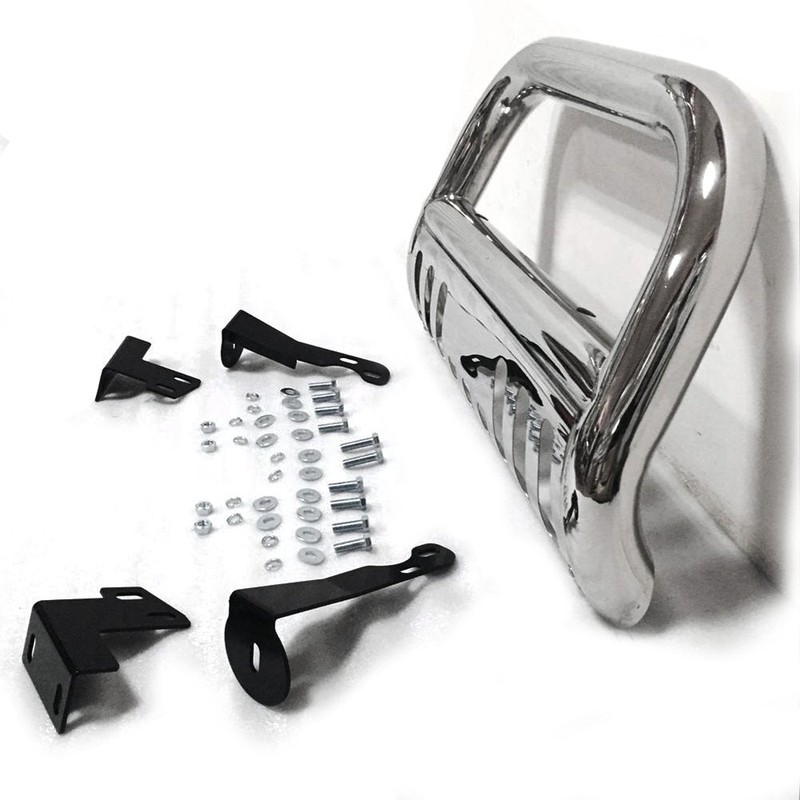 MOTORHOT Stainless Steel Front Bumper Bull Bar Grille Guard Compatible