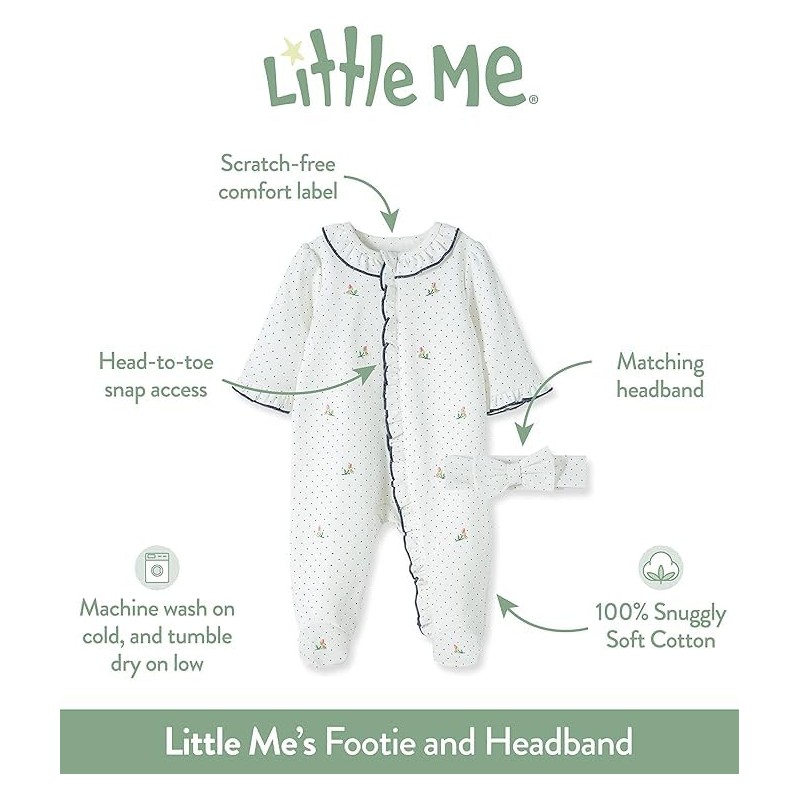 Little Me - Conjunto de 2 piezas para bebé, Capullo