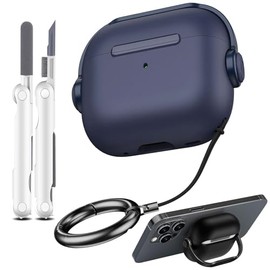 Compatible with Airpods 4 Case, Unique Musician Headset Design Case for Airpods 4th Generation Case 2024 with Cleaning Kit Blue