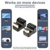 GELRHONR 360 Degree U Shape HDMI Adapter,HDMI 2.1 Male to