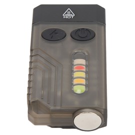 EDC Flashlight Sound Light Warning 365nm Purple Light 1000 LM High Brightness Keychain Flashlights with Magnet for Outdoor Transparent Black