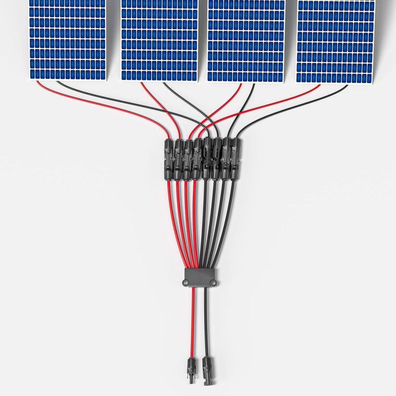 Cleqee Solar Connector Cable for 2 Solar Panels Solar Cable
