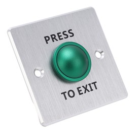Push to Exit Green Dome Button, Door Release Switch for Access Control, Long Service Life Stainless Steel for Indoor Use