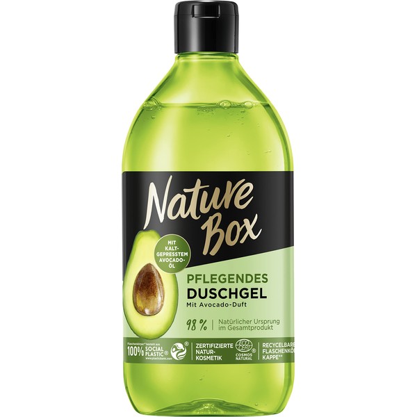 Nature Box Avocado Shower Gel, 385 ml
