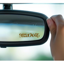 Ecomaholics 3 x You can do it Rearview Mirror Decal, Tumbler Vinyl Stickers, Travel Mug Sticker, Rearview Mirror Sticker Affirmation,Car Window Stickers,Car Decals-Golden