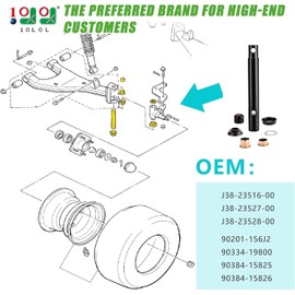 10L0L Golf Cart King Pin and Bushing Kit Fits for Yamaha(G&E) G2/G8/G11/G14/G16/G19/G20 Models OEM #J55-F3516-00,90334-19800,J38-23528-00,J38-23527-00,90384-15825,90384-15826,90201-156J2