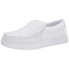 DC Men's Villain 2 Casual Slip On Skate Shoe Slipper, White, 5