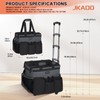 JKAOO Large Rolling Cleaning Caddy Bag with Detachable Trolley, Waterproof