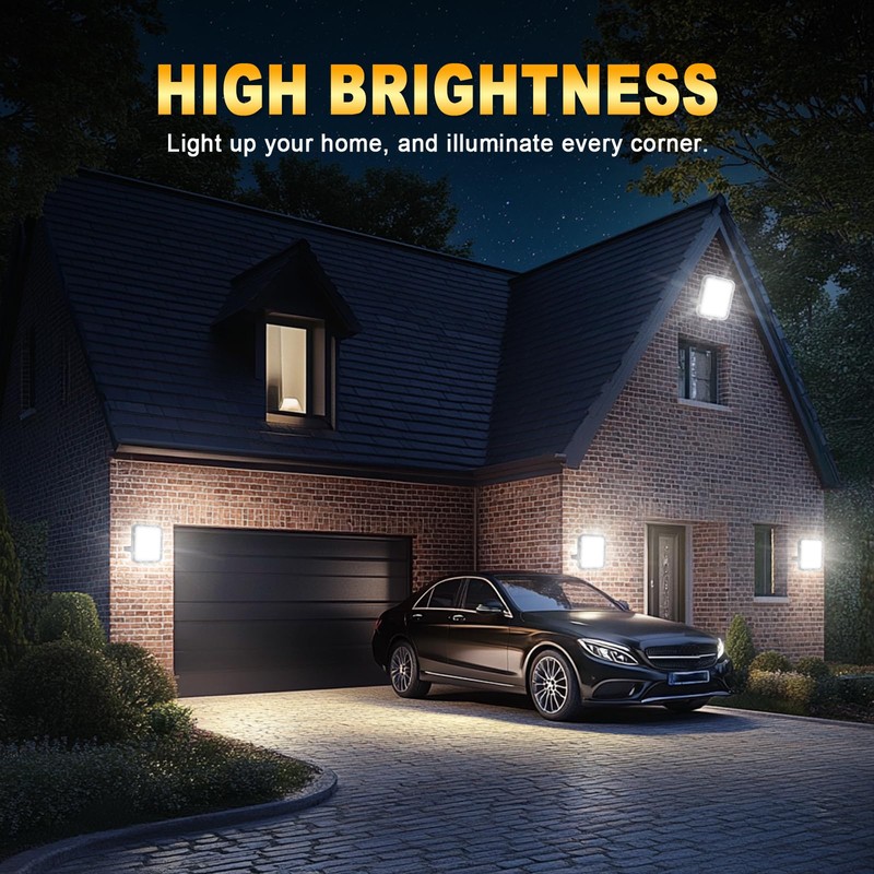 Willpower 400W Flood Lights Outdoor,40000LM Bright Floodlight with Plug 110V