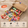 OESSUF Stacking Rocks 48Pcs Stacking Blocks Balancing Stacking Stones Wooden