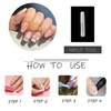 MISUD Press on Nails Long Square Fake Nails Glossy Glue