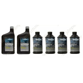 Mazda Genuine Mazda (2x) Power Steering Fluid 1qt. (Red Color) + (4x) Brake Fluid 12oz