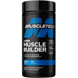 MuscleTech Muscle Builder, Muscle Building Supplements for Men & Women, Nitric Oxide Booster, Muscle Gainer Workout Supplement, 400mg of Peak ATP for Enhanced Strength, 30 Pills
