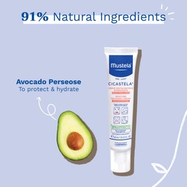 Mustela Cicastela Moisture Recovery Cream - Multipurpose Baby Ointment for Skin Discomfort - with Natural Avocado & Hyaluronic Acid - Fragrance-Free - 1.35 fl. Oz