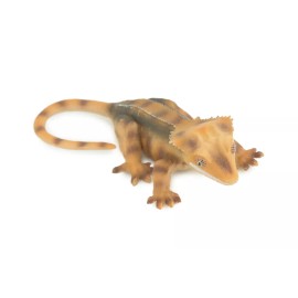 Collectible Wildlife Gifts Crested Gecko Toy, Eyelash Gecko, Realistic Rubber Lizard Model 5.5" CH792 BB186