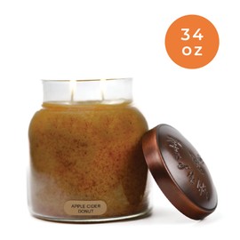 Apple Cider Donut Scented Candle 34-Ounce Papa Jar Candle Keepers of The Light- Fall Scented Candles- A Cheerful Giver