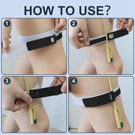 Aswalling Foley Catheter Holder Urinary Legband Holder Catheter Supplies Foley Catheter Stabilization Catheter Leg Strap Black