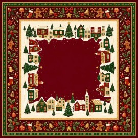 Handheld Christmas Village Mahjong Tiles 30x23x13mm Acrylic 160 Tiles Santa Xmas Tree Gift SetColor: red Mahjong Mat