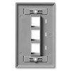 NavePoint Keystone Jack Wall Plate 3-Port, Low Profile, Single Gang,