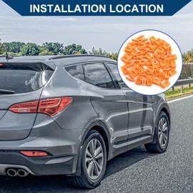 Hihaha Car Retainers Clips/for Car/Plastic / 50 Pcs Orange